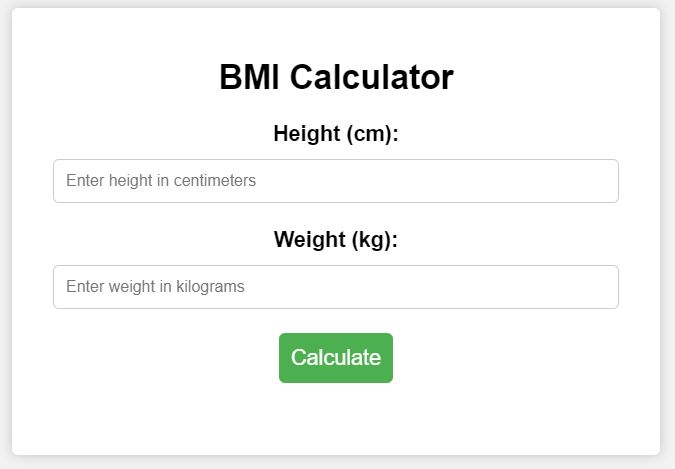 BMI Calculator Web App Tool built using HTML, CSS and JS || Body Mass Index