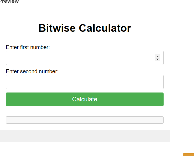 Bitwise Calculator Tool In HTML with JS