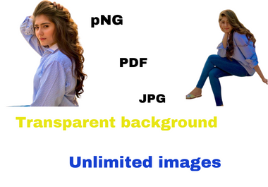I can remove multiple photos background professionally for my customer.