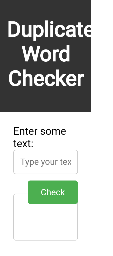 Simple word Checker script in HTML 