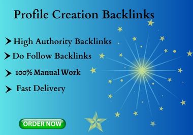 I will do 100 HQ profile creation backlinks in social media profile submission SEO 
