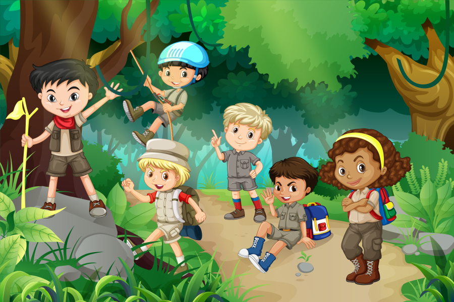 Children book illustration and kids story book cover design