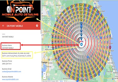 7000 Maps citations + 30 backlinks + 10 directions + 40 miles radius 