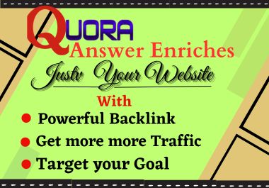  Promote 10 Quora answer Backlinks with contextual link