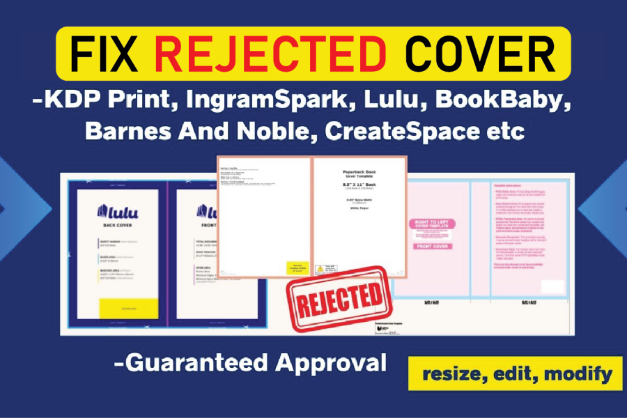 I will fix rejected book cover , manuscript formatting for Amazon KDP