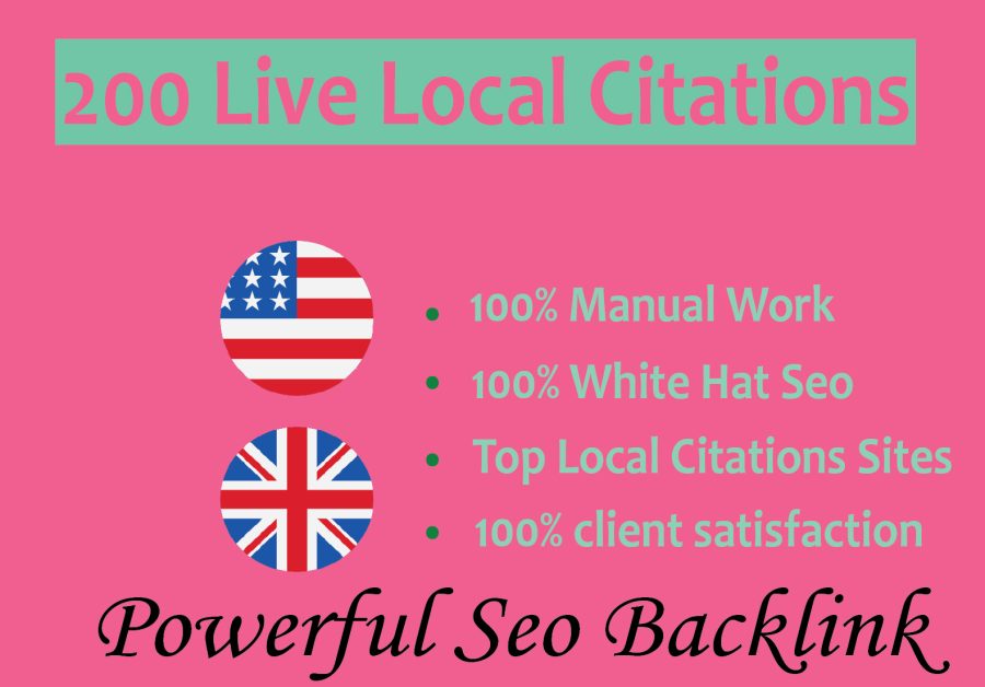 Top 200 Live Local SEO Citation Business Listing Quality Dofollow Backlinks