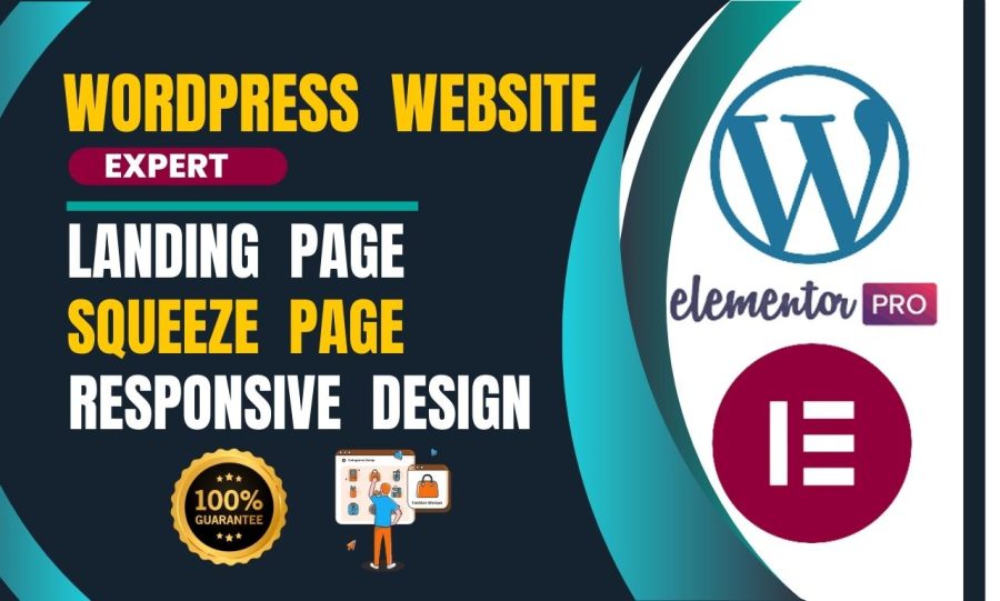 I will create a modern wordpress landing page