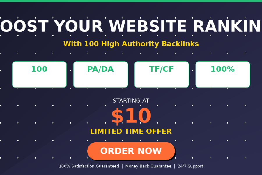 Increase Rankings with 100 Unique Domain High Authority Backlinks DA PA TF CF Up to 100 