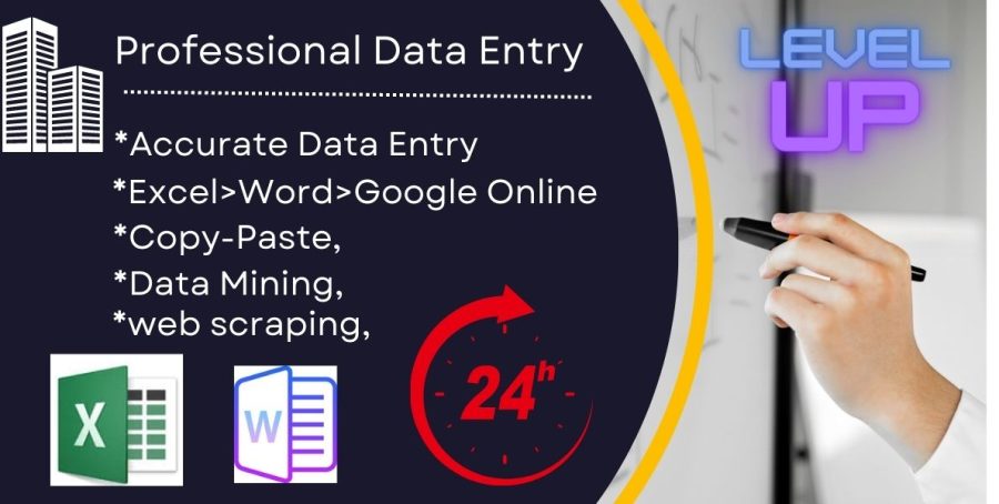 I will do accurate data entry, web scrap, excel sheet data formatting