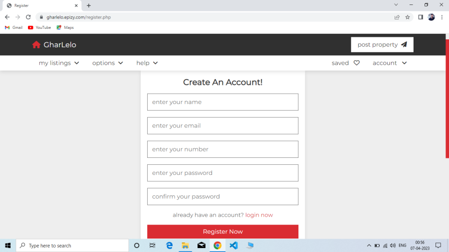 Real Estate Website using PHP & MYSQL 