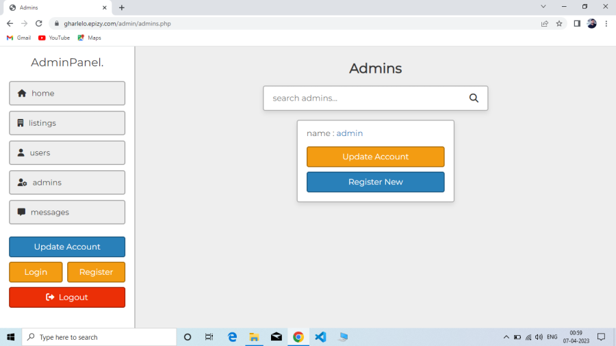 Real Estate Website using PHP & MYSQL 