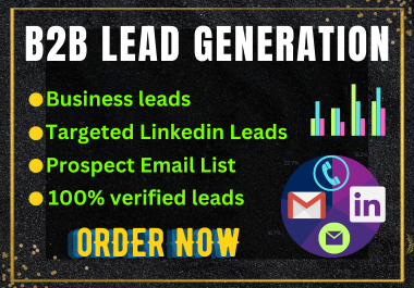 I will do 100 b2b lead generation, web research, email list for potential sales for any industry