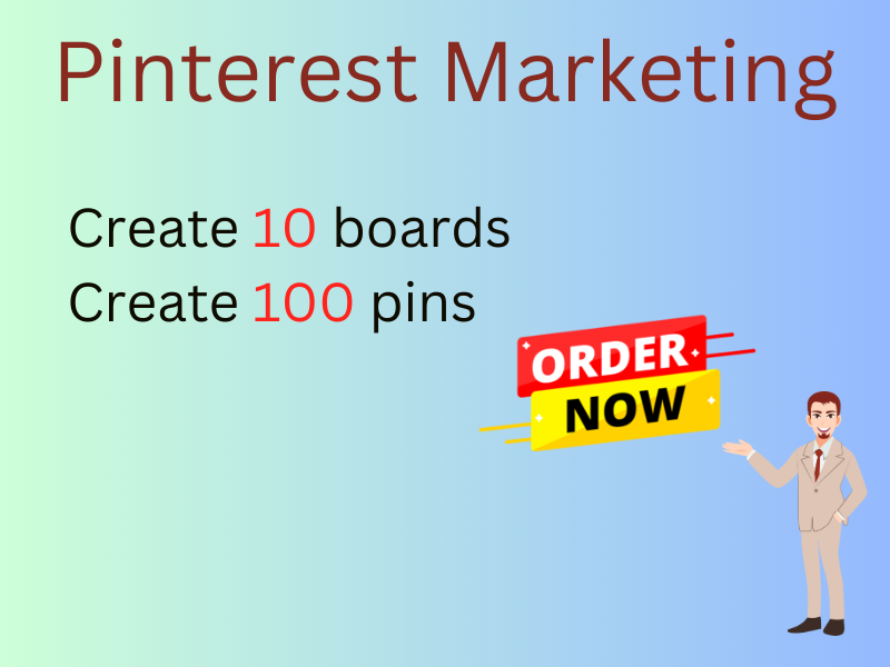 I will design 10 boards & 100 pins , Marketing as a Pinterest Marketing Mananger 