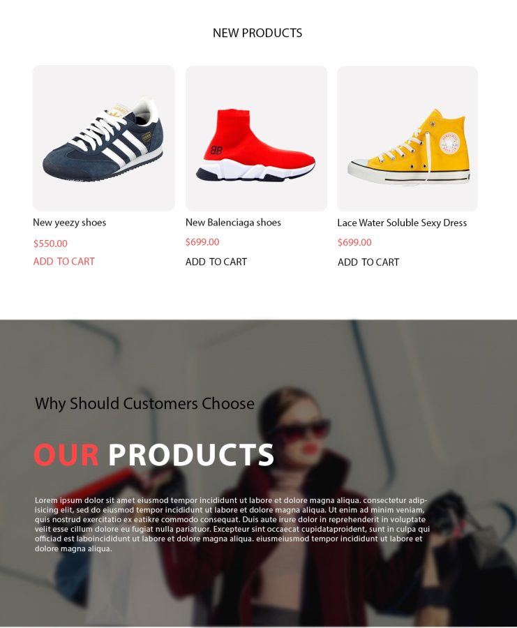 Eyecatching design of web page in Adobe Photoshop