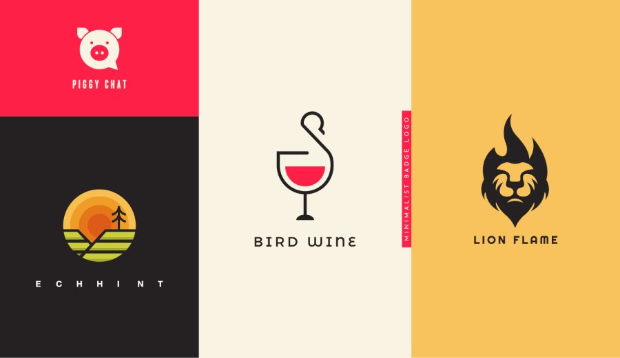 I will design a flat minimal logo