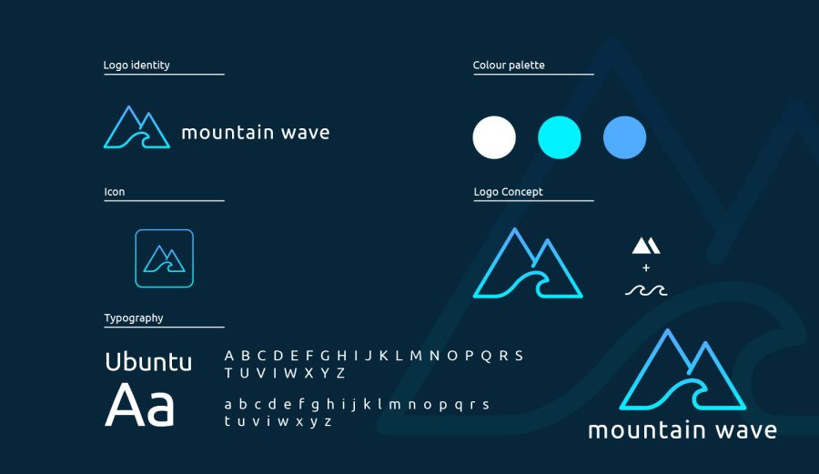 I will design a flat minimal logo