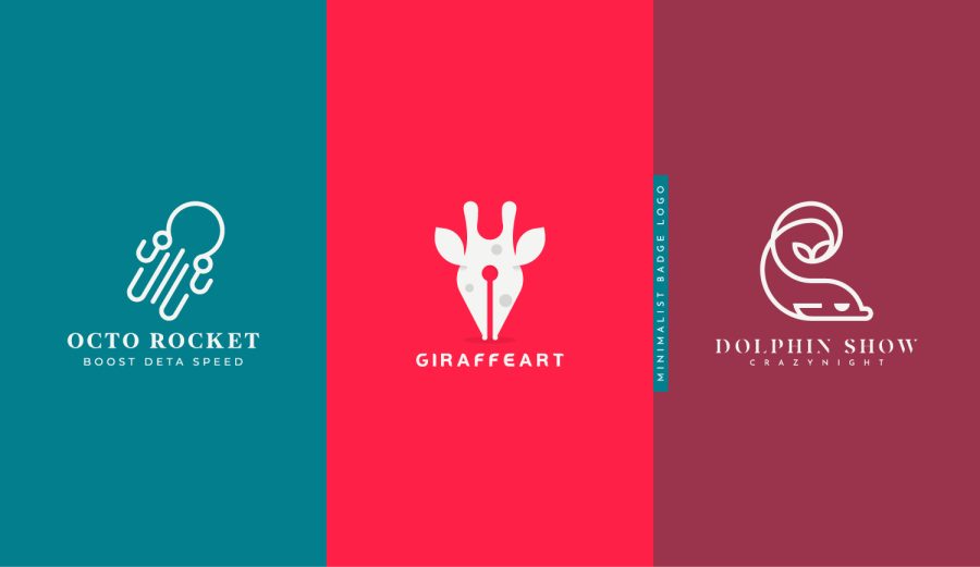 I will design a flat minimal logo
