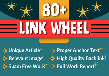 80 Super Quality Link Wheel Contextual SEO Backlinks For Improve Your Ranking 