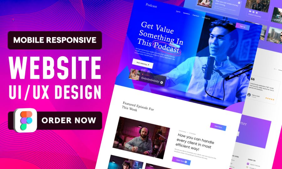 I will do landing page, responsive web design, website UI UX design in figma