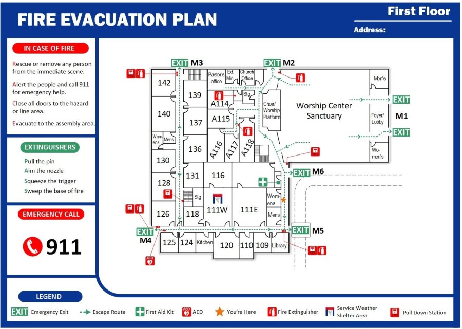 I will design Evacuation Map for all types of buildings.