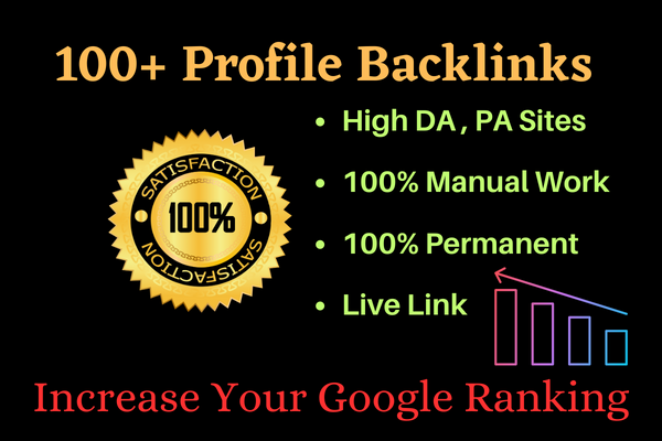 100+ High Quality DA, PA Dofollow Social SEO Profile Backlinks 