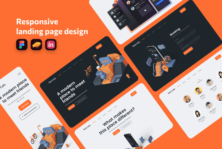 I will do figma UI UX for website design and landing page