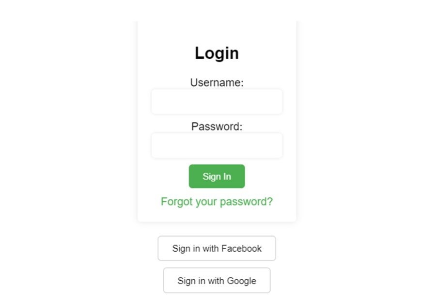Login Page with Sign In Social Media Accounts in HTML 