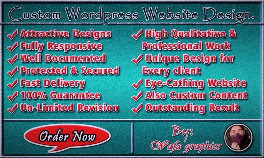 I Will Design Professional and Outstanding WordPress Website