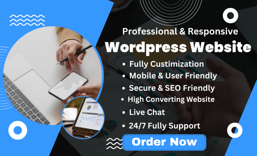 Professional & Responsive wordpress E-Commerce, Business, online store, blog website