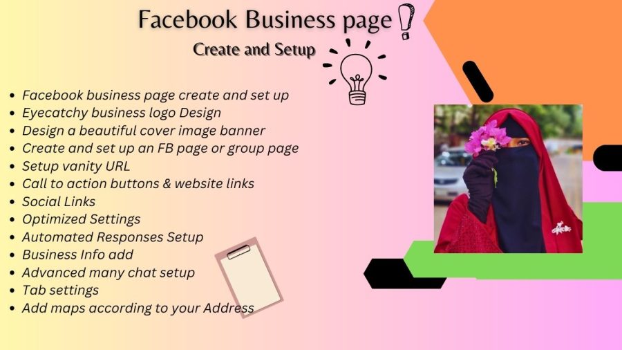 I will do social business page create, fan page setup, banner, and cover design