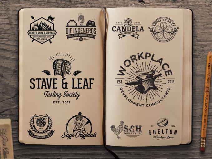 I will design professional retro vintage logo for business and personal needs.