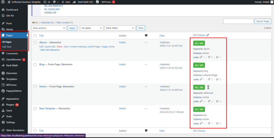 I will Optimize 3 pages of Your WordPress On Page SEO using Rank math or Yoast