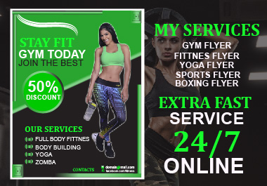 I will create professional and eyecatchy poster, flyer, brochure and card designs.
