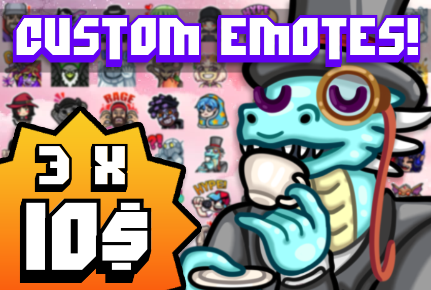I will design unique twitch or discord emotes for you