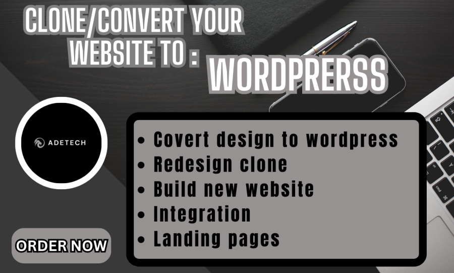 Build, redesign or clone any website of your choice