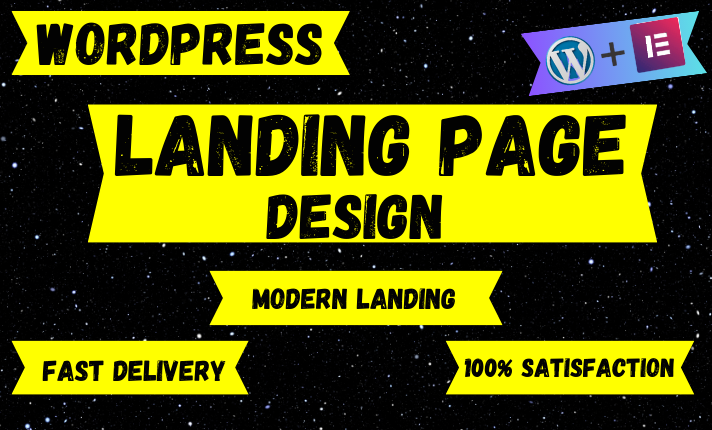 I will design responsive WordPress landing page with elementor pro, Responsive website design 