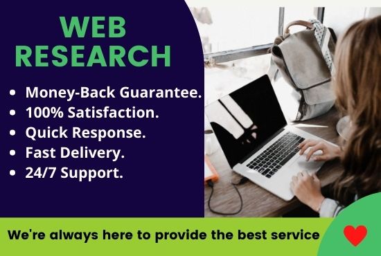 I will do excellent web research, data entry, market research 