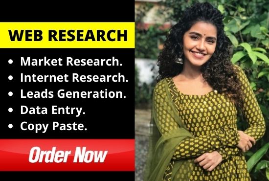 I will do excellent web research, data entry, market research 