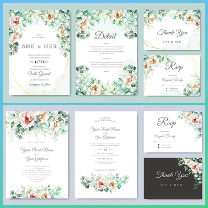 I will design modern wedding card and other invitation card 