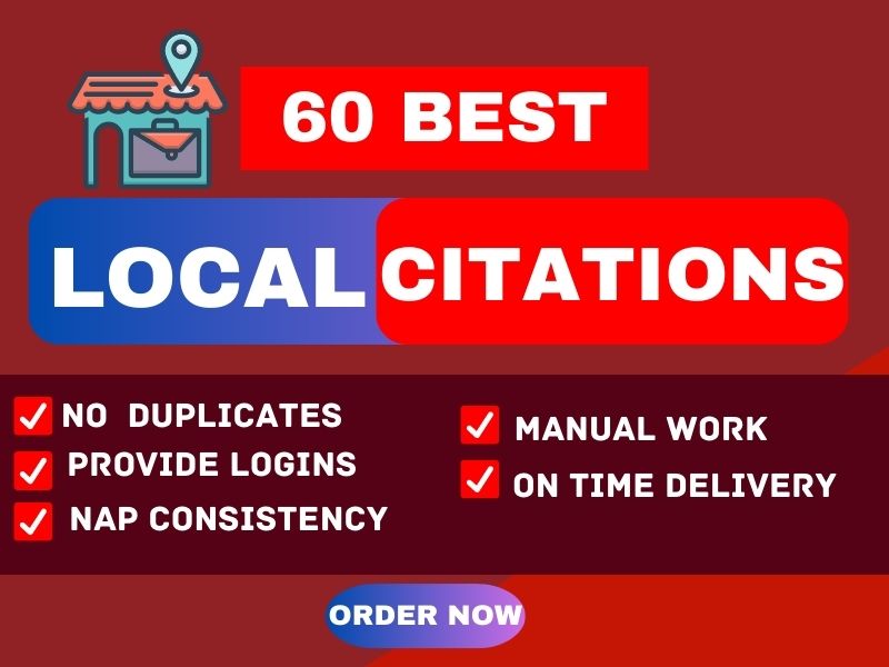  I will create 60 best local citation to high quality websites for business listing