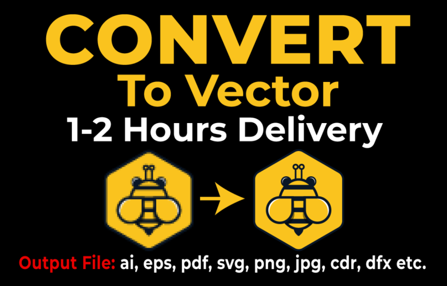 I will vector tracing, trace, redraw, convert logo to vector quickly