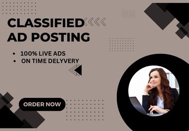 I will post 100 classified ads on top classified ad posting sites