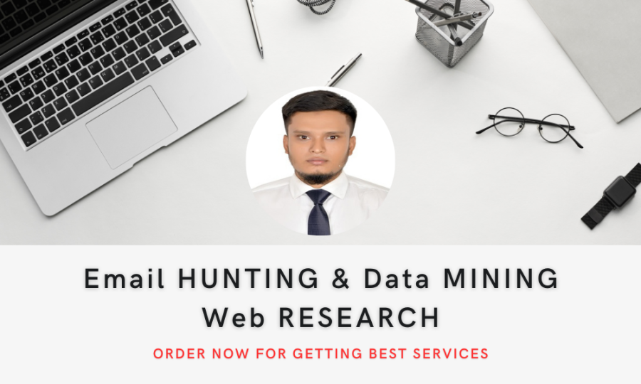 I will do email hunting, data mining, web research 
