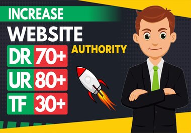I will increase domain rating ahrefs DR, ur majestic trust flow tf