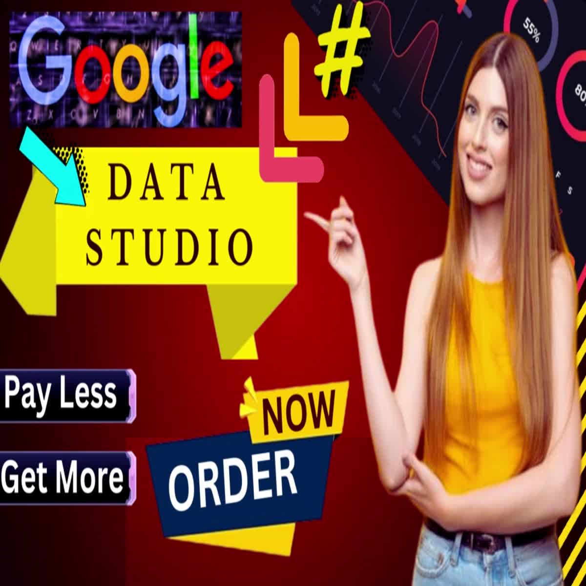 I will create an excellent google data studio or looker studio dashboard report for you