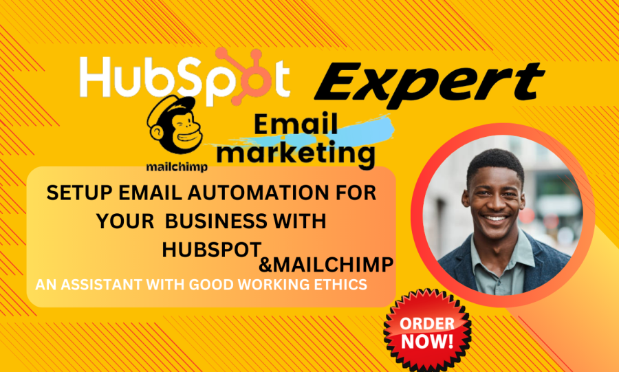 I I will setup email marketing automation with hubspot, mailchimp hubspot landing page