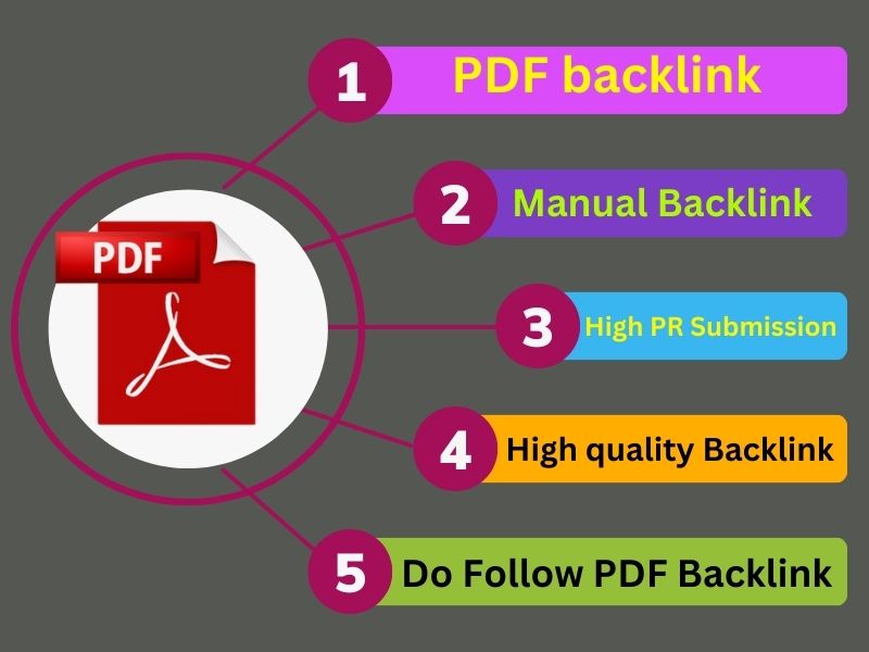 I will Provide High quality 30 pdf manual backlink for you 