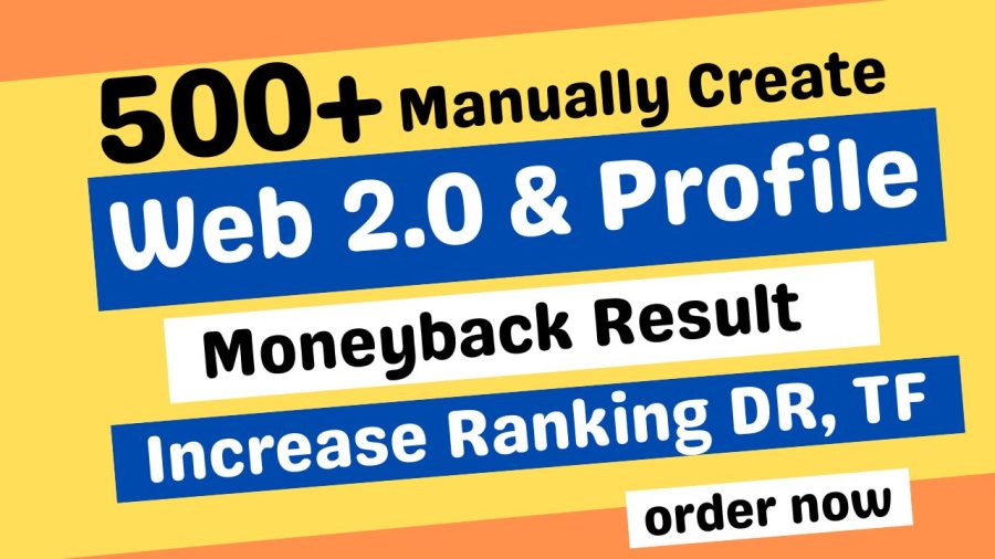 Create manually 500 high quality web 2.0 backlinks for increase google ranking DA, DR, TF