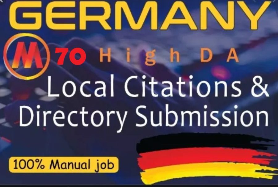 I will do 70 live local citations and directories for germany