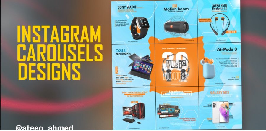I will design instagram carousels, Social media ads on Canva